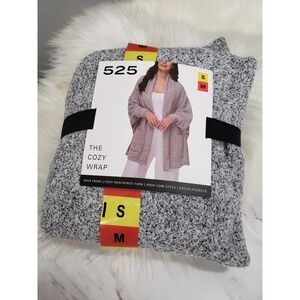 NEW 525 Women's The Cozy Wrap Open Front Gray Size: S/M cardigan shaw wrap